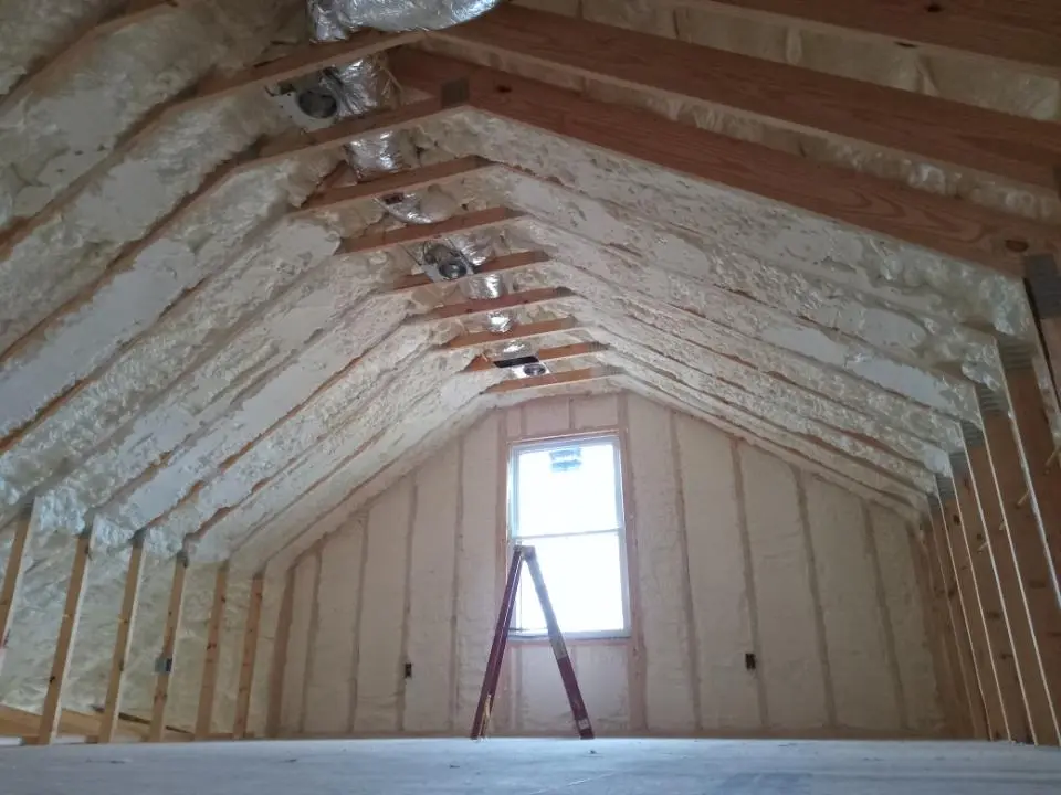 Spray foam roofing application for Crawl Space Insulation project in DeRidder